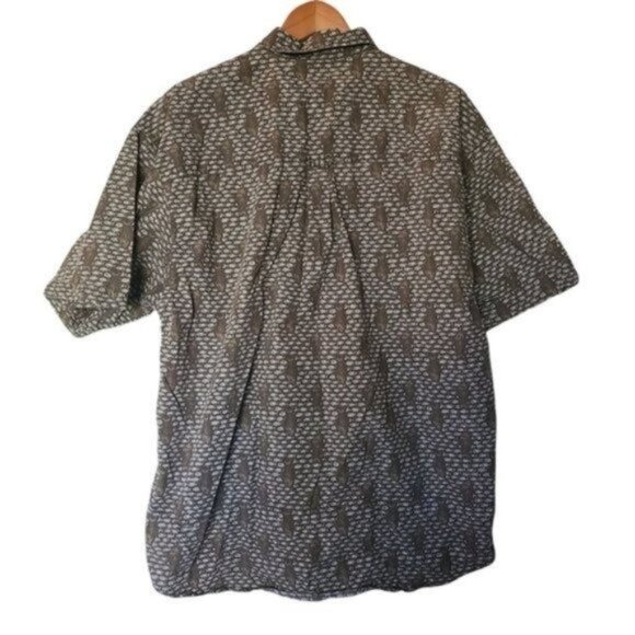 Columbia Shirt Fish Print Sz L Large Button Front Short Sleeve Casual Men - Picture 6 of 7